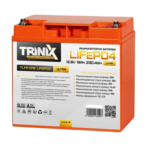Акумуляторна батарея літій-залізо-фосфатна 12.8В 18А*год Trinix TLFP-1218 Ultra LiFePO4 (4S)
